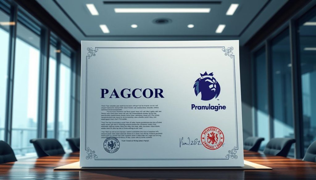 giấy phép PAGCOR và đối tác Premier League